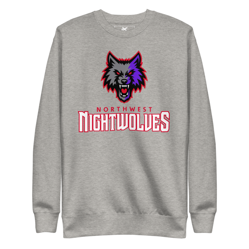 Northwest Nightwolves - Logo Crew Sweatshirt – XL, Carbon Grey