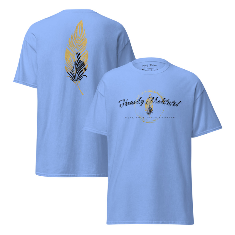 Unisex Soft Tee - Heavily Meditated™️ Reflections – M, Carolina Blue