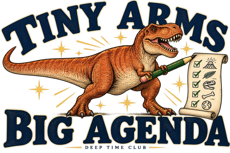 Close view of the original Tiny Arms. Big Agenda. Youth Hoodie graphic