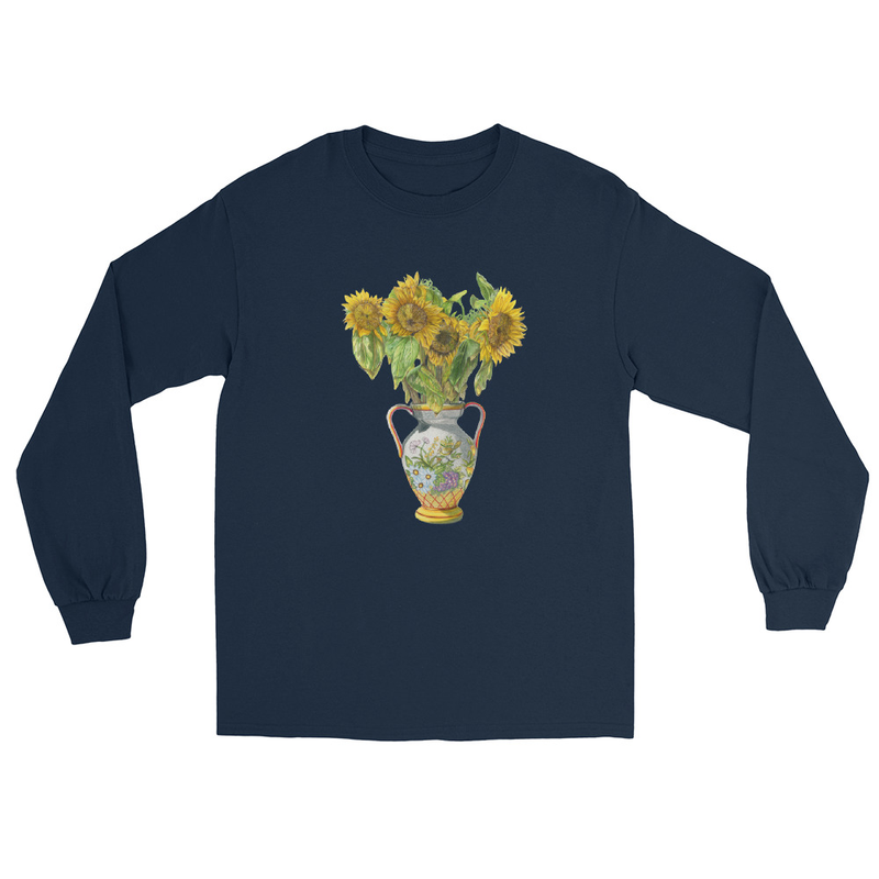 Sunny - Unisex Long Sleeve Shirt – S, Navy