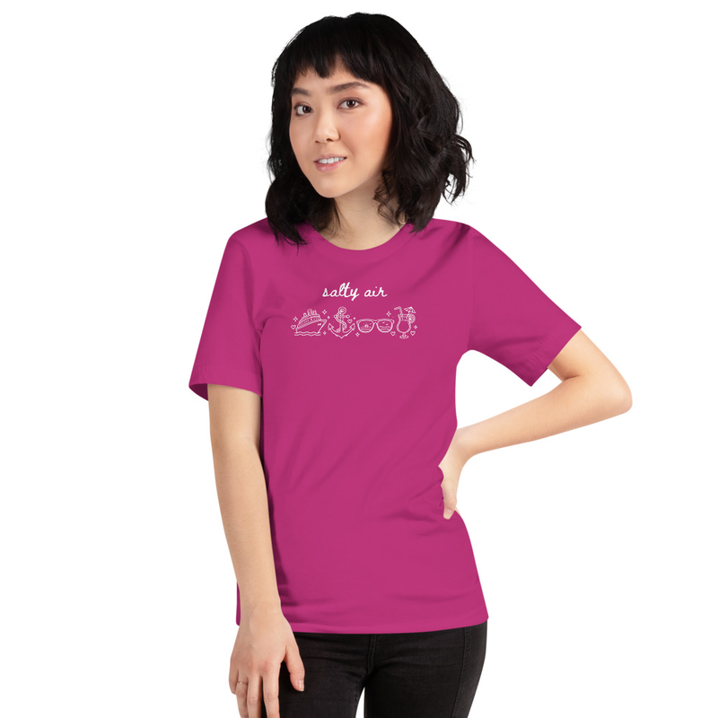 Salty Air Tee – S, Berry