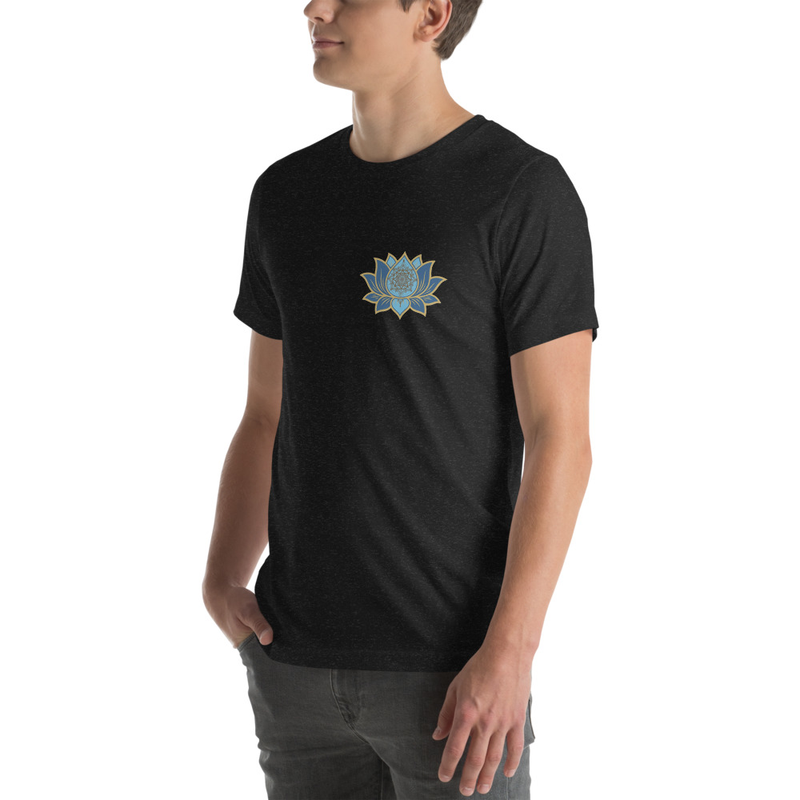 Blue Lotus Tee – XS, Black Heather