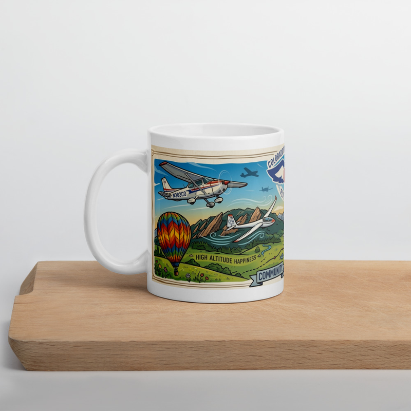 White glossy mug