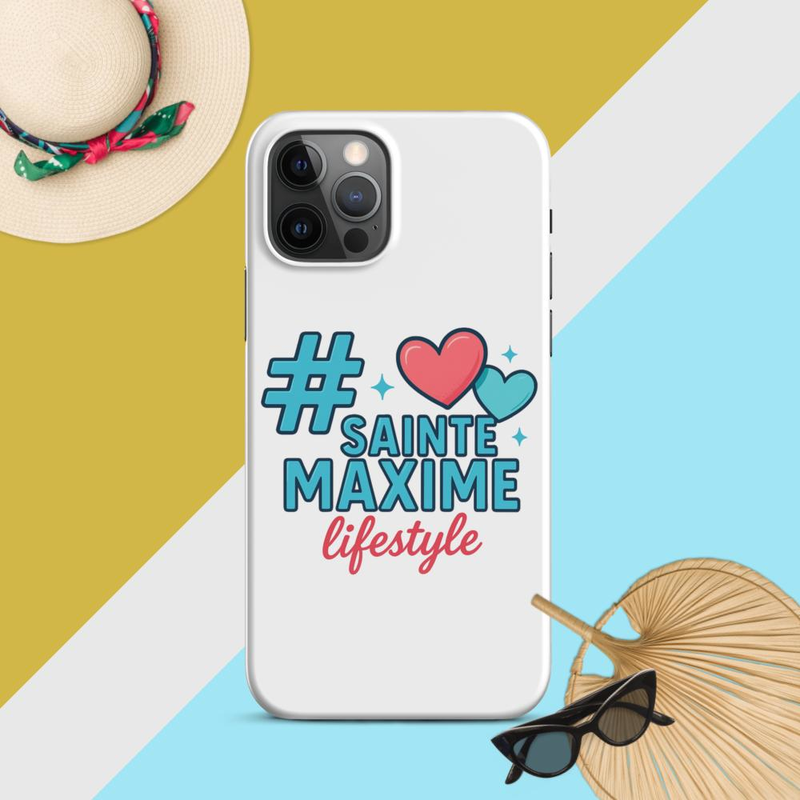 Coque Glossy iPhone Apple #SAINTEMAXIME Logo 2026 - vue 7