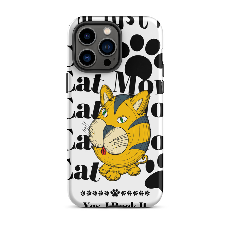 Tough Case for iPhone®: Just A Cat Mom – iPhone 14 Pro Max, Matte