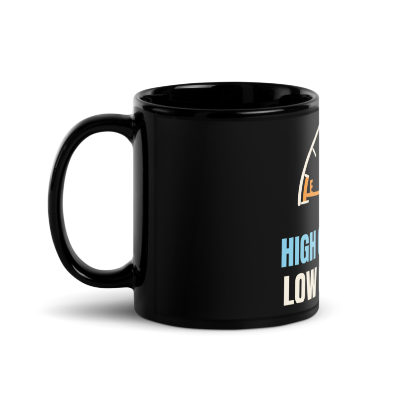 High On Avgas. Low On Cash. — Mug mug
