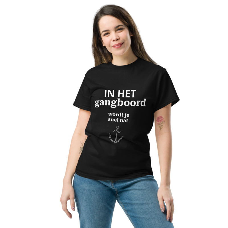 In het gangboord - Unisex T-shirt — cadeau voor Skûtsje-liefhebber