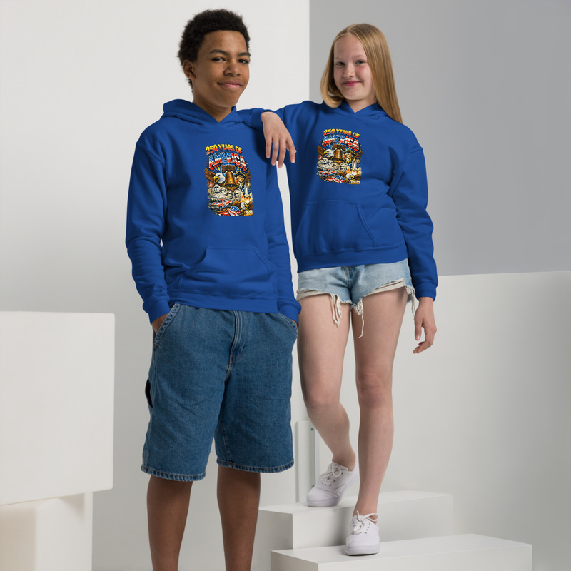 BMT Kids 250 Years of Fun Youth heavy blend hoodie – XL, Royal