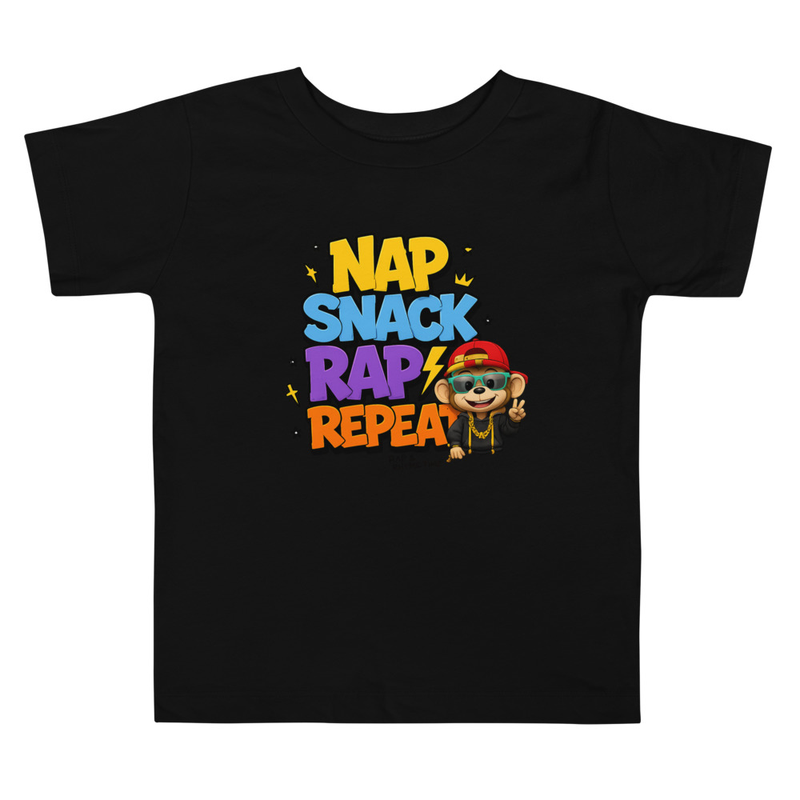 Nap Snack Rap Repeat- Toddler Short Sleeve Tee 