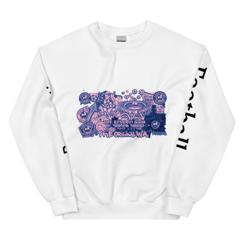 Ressurection Footy Crew Neck "The Original Way" – S, White