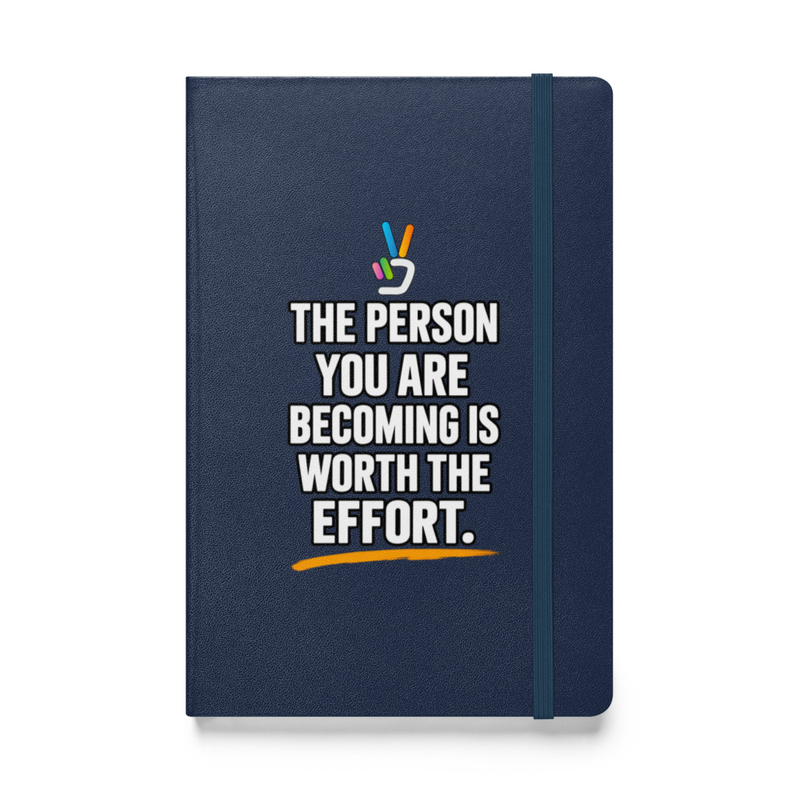 Worth the Effort Notebook – 5.5″×8.5″, Navy