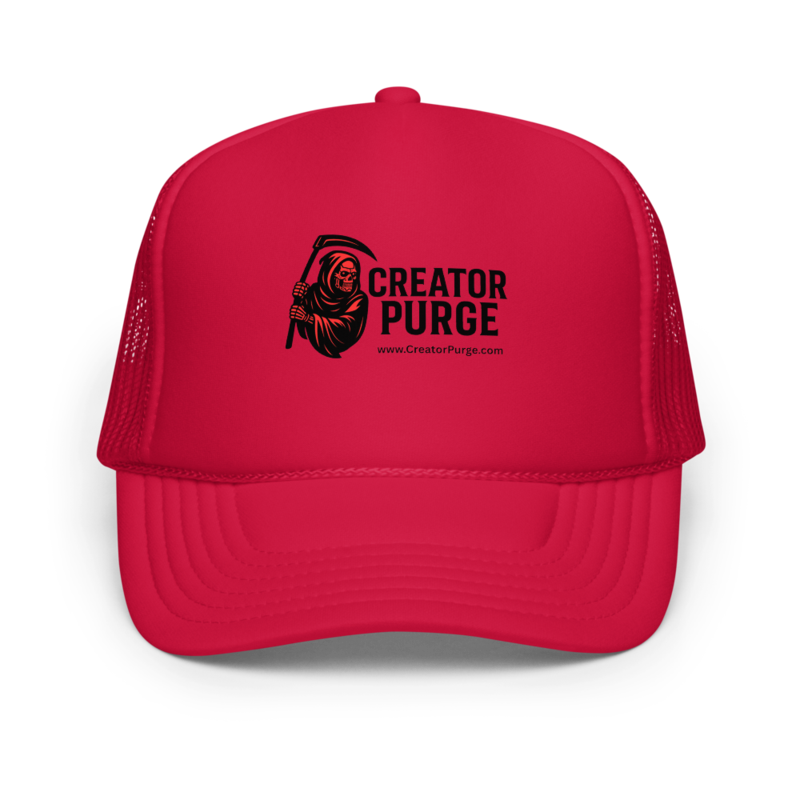 Creator Purge Logo Foam Trucker Hat in Red