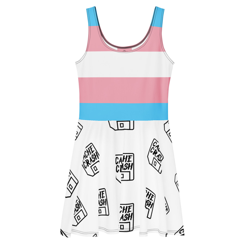trans pride Cache Crash Skater Dress
