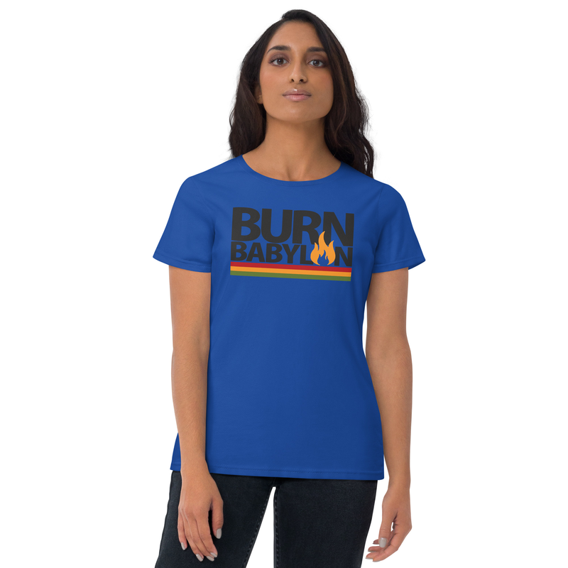 Burn Babylon Women's short sleeve t-shirt – XL, Royal Blue