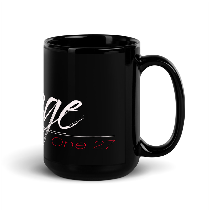 Black Glossy Mug – 15 oz, Black