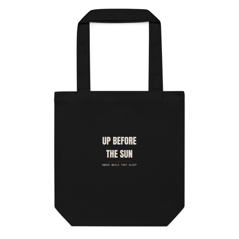 UP BEFORE THE SUN Tote mockup