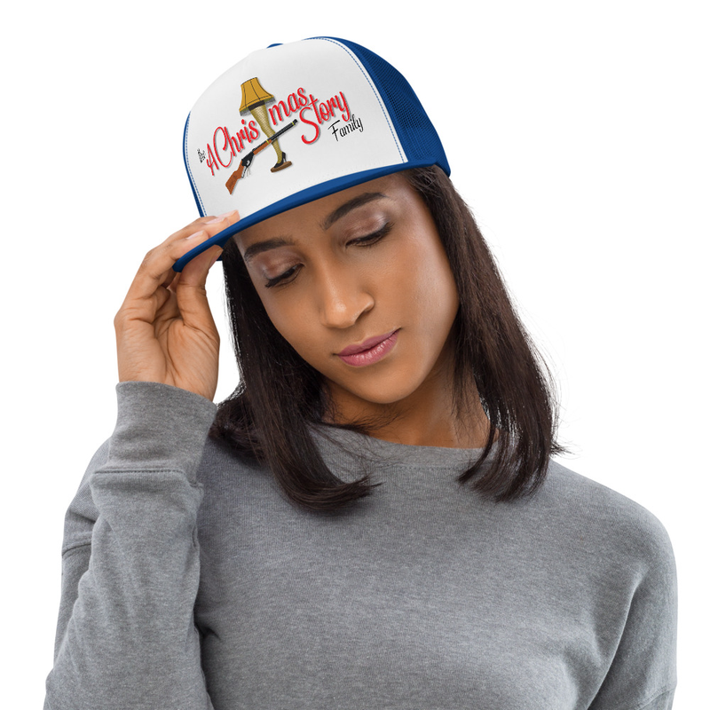 The Original A Christmas Story Family Custom Trucker Hat – One size, Royal/ White/ Royal