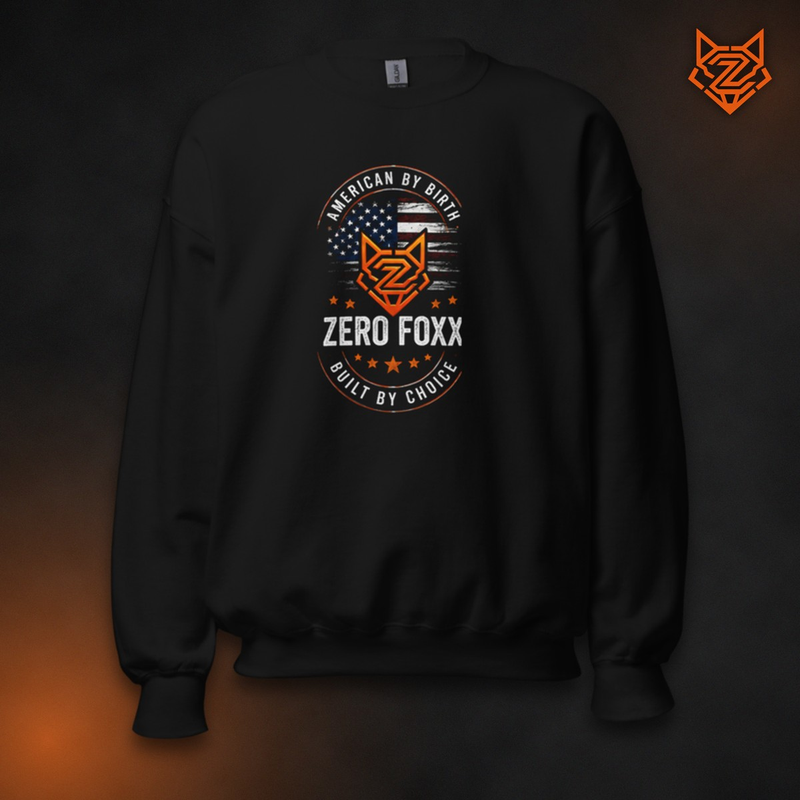 American Flag — American by Birth | Sweatshirt — Front