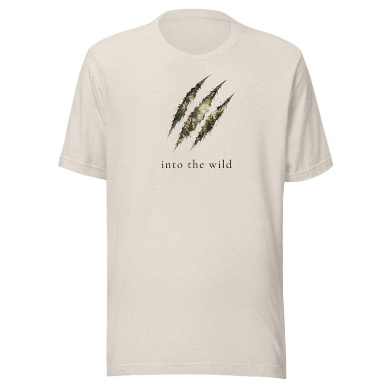 Into The Wild Tee – S, Heather Dust
