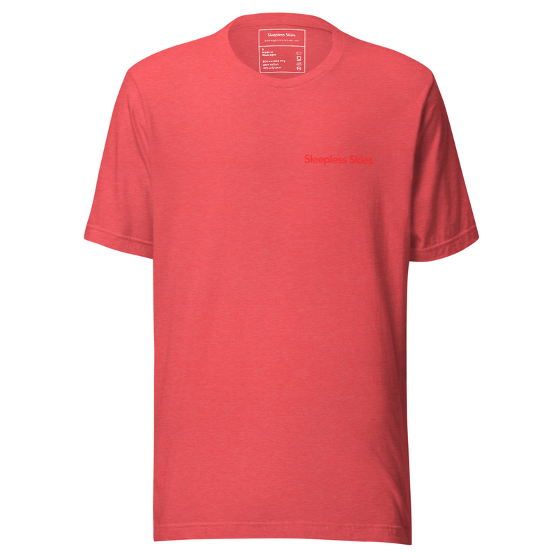 Sleepless Skies Red Comfort T – XL, Heather Red