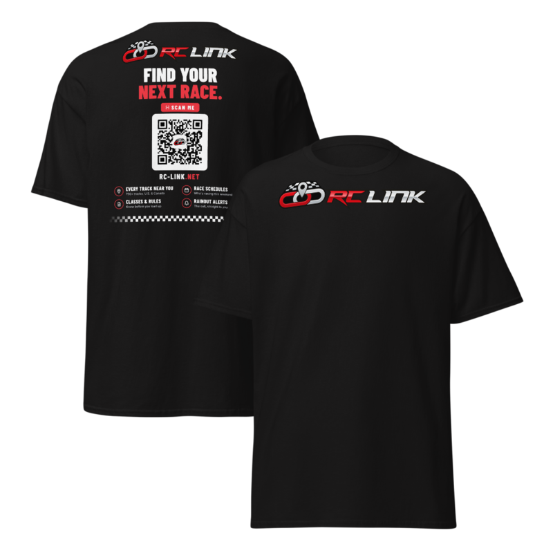 RC Link Find Your Next Race Shirt — Black