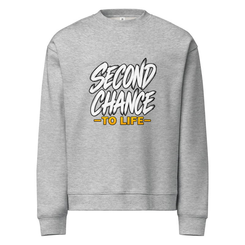 Second Chance To Life Crewneck Sweatshirt – XL, Athletic Heather