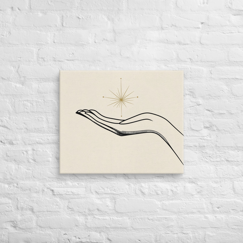 Minimalist Hand on Canvas