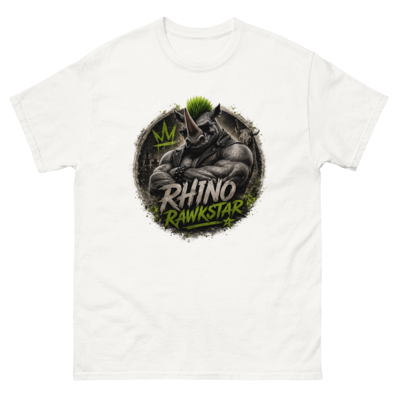 Rhino Rawkstar: Emblem Classic Tee — White / 3XL