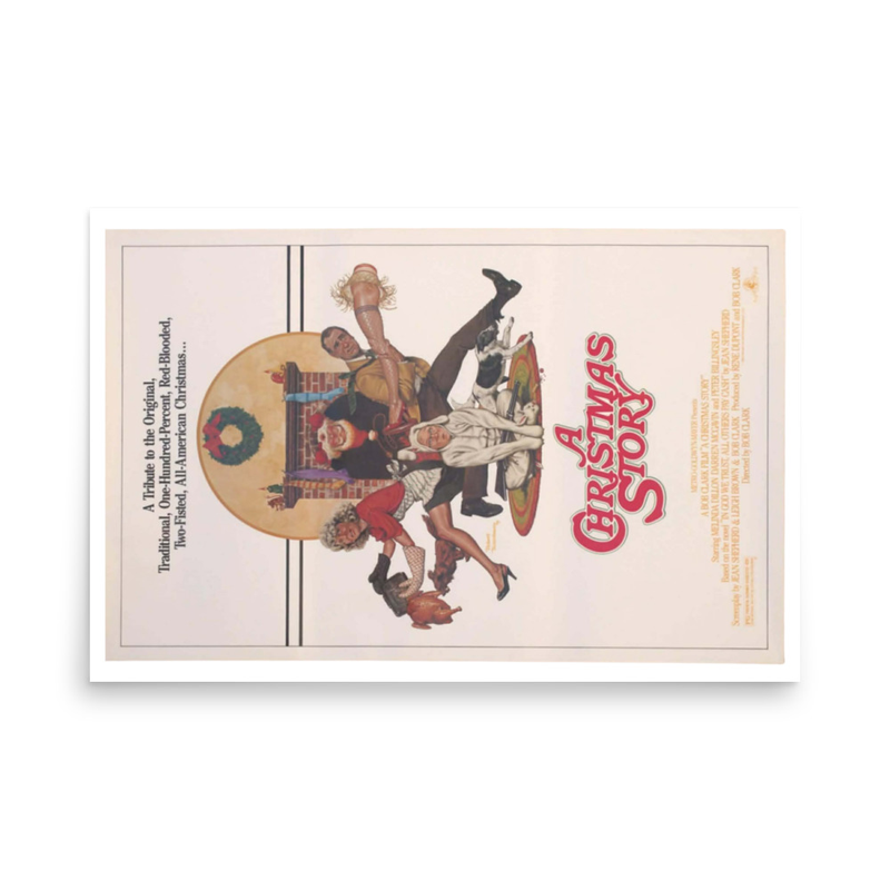 A Christmas Story's Original Movie Poster Created By Robert Tannenbaum. Enhanced Matte Paper – 24″×36″