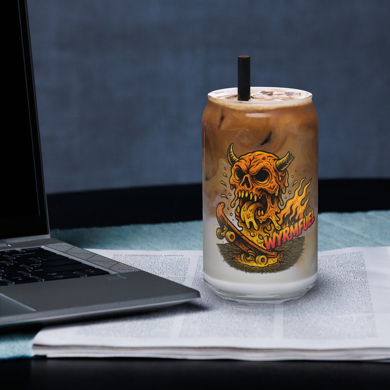 Skullmelt Drift 16oz Can Glass back
