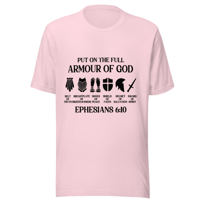 Armor Of God T-shirt – XL, Soft Pink