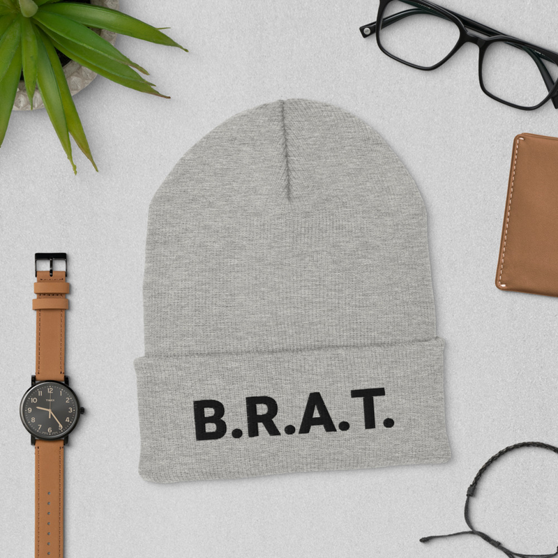 B.R.A.T. Cuffed Beanie - Light – One size, Heather Grey