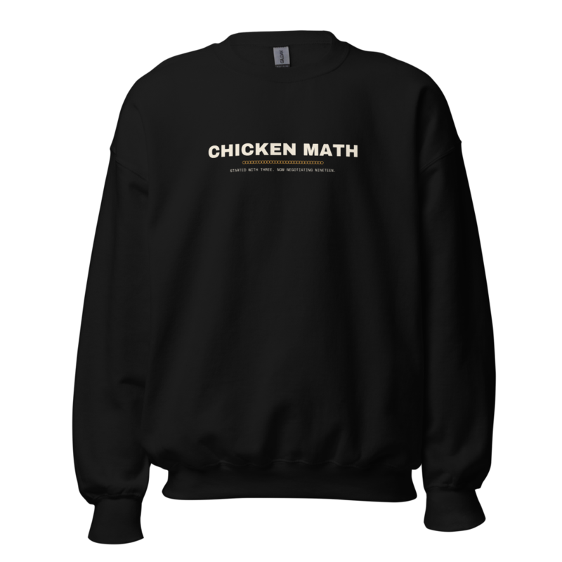 CHICKEN MATH Crewneck — Backyard Chickens merch