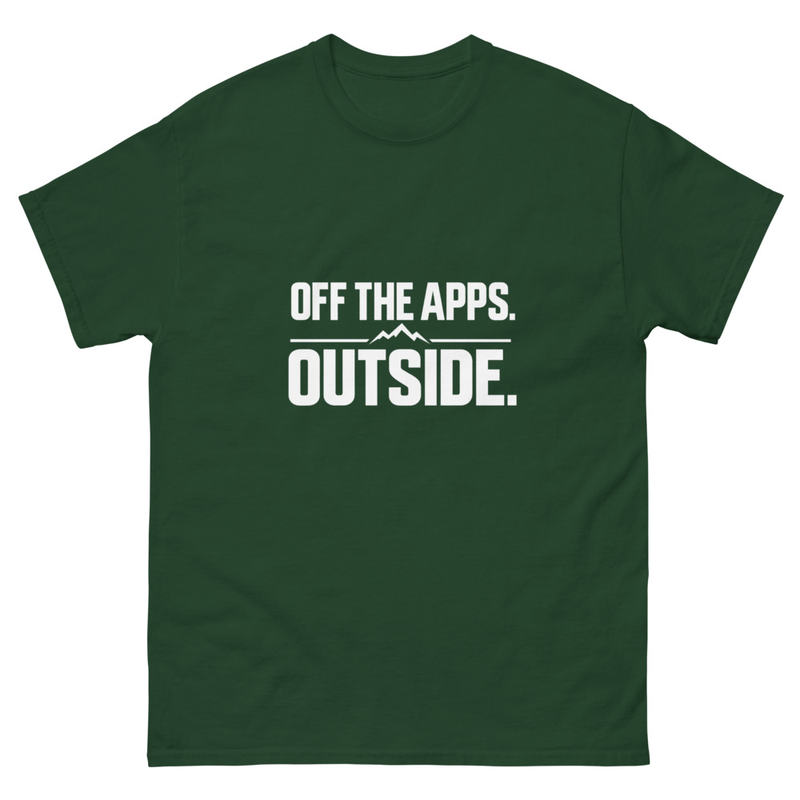 Off the Apps Outside - Unisex classic tee – S, Forest Green
