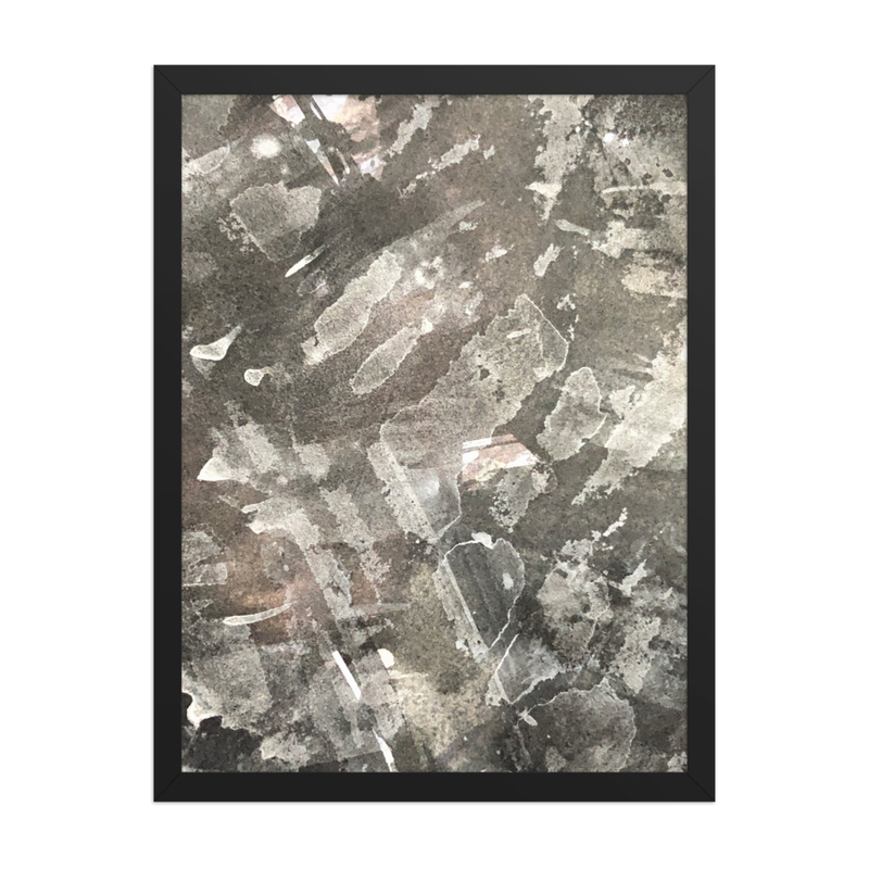 Perceptual Field 0261 – No Problem Whatsoever – Framed Print – 18″×24″, Black