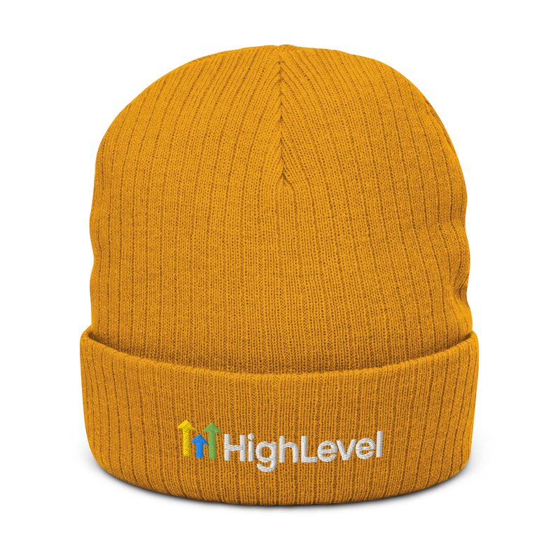 Recycled Cuffed Beanie – One size, Mustard