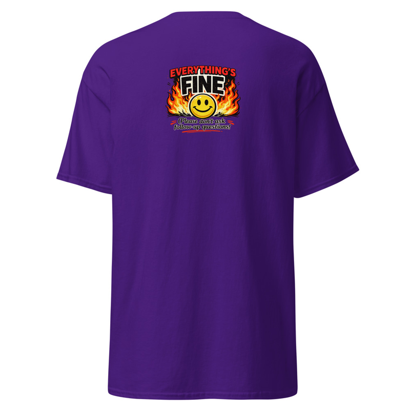 Everything's Fine Unisex classic tee – M, Purple