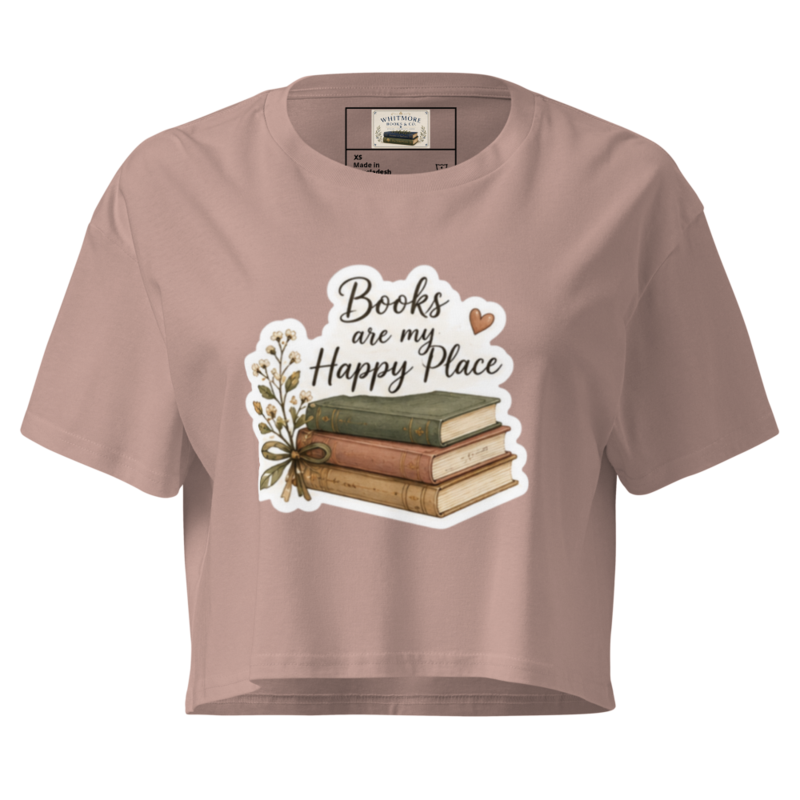 Happy Place Women’s crop top – XS, Hazy Pink