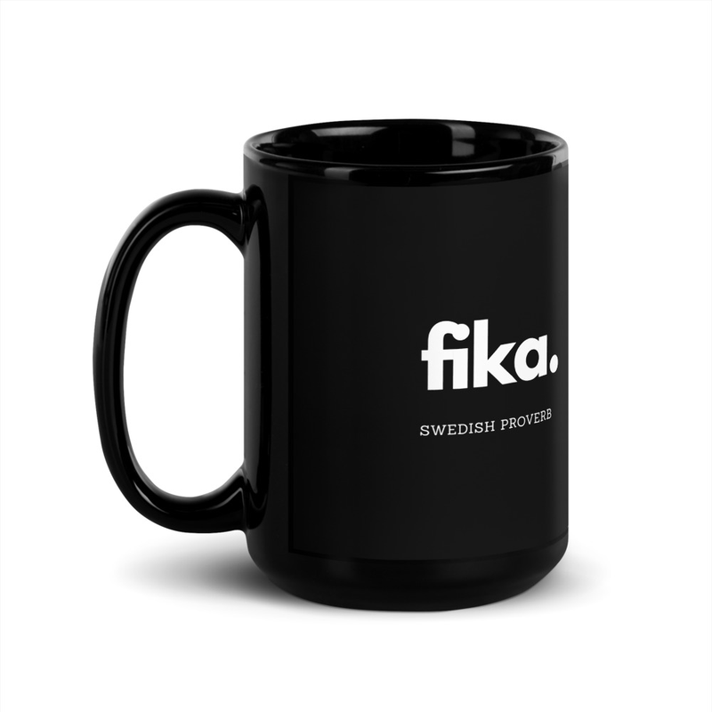 Black Glossy Fika Mug