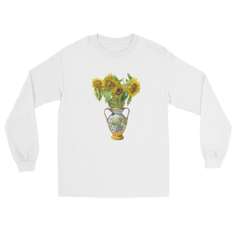 Sunny - Unisex Long Sleeve Shirt – L, White