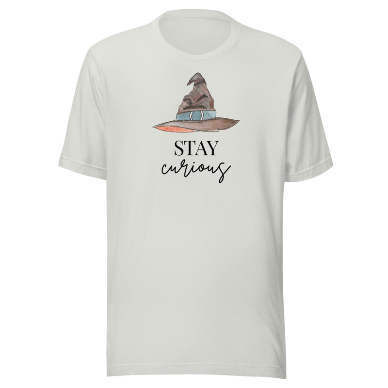 Stay Curious Tee – S, Silver