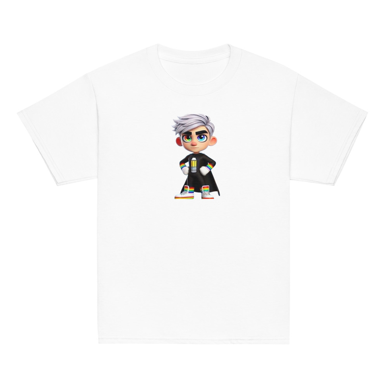 KP Youth classic tee – XS, White
