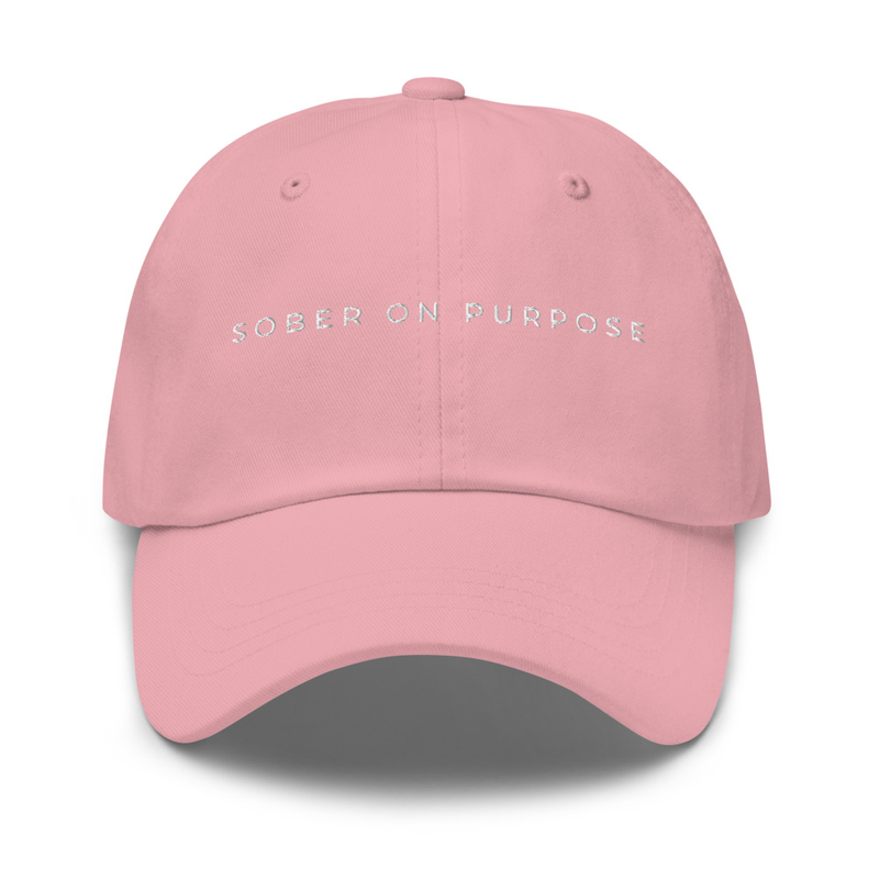 SOBER ON PURPOSE // Dad hat with color – One size, Pink
