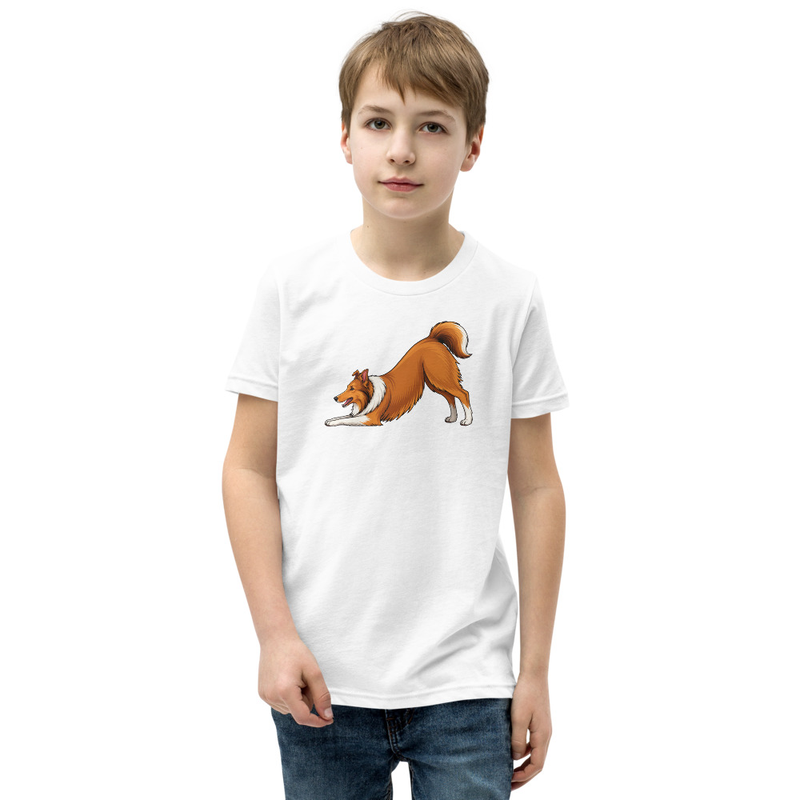 Downward Dog Collie Youth T-Shirt
