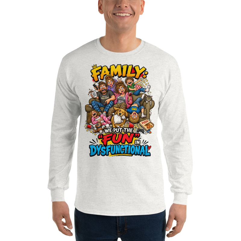 Dysfunctional - Men’s Long Sleeve Shirt – S, Ash