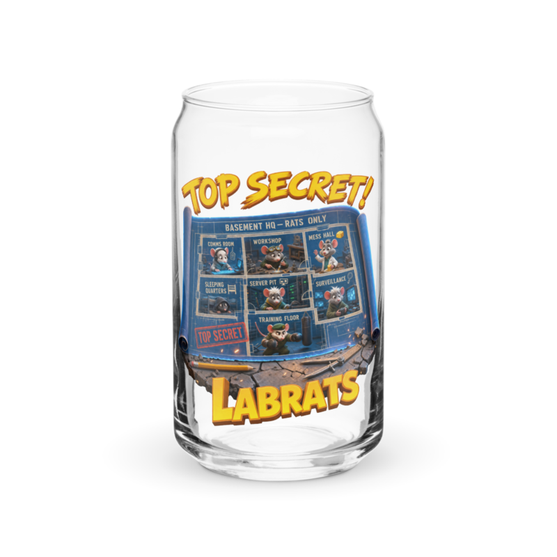Top Secret 16oz Can Glass