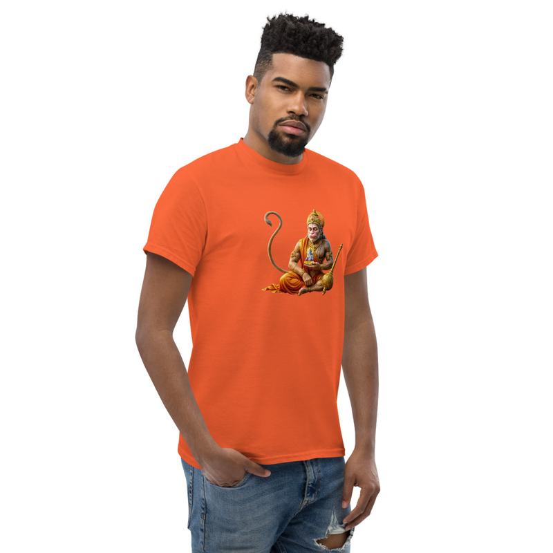 Hanuman Meditation Tee – S, Orange