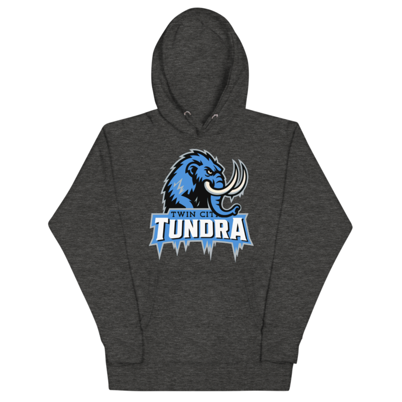 Twin Cities Tundra - Logo Hoodie – XL, Charcoal Heather