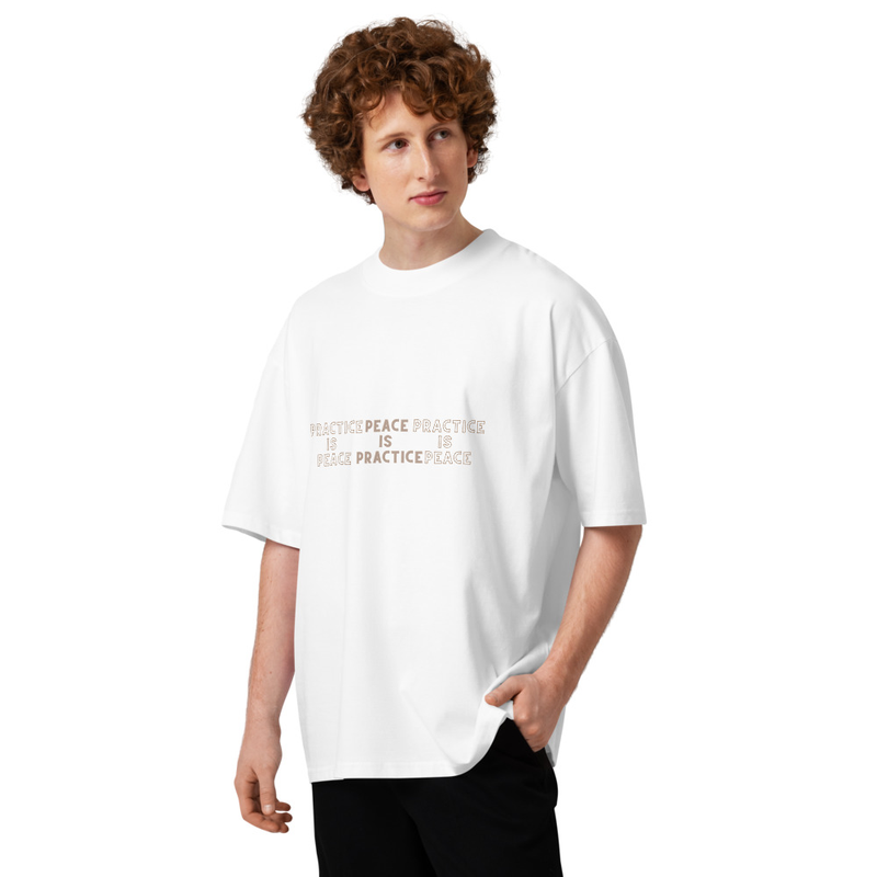  PEACE P  | Unisex organic oversized t-shirt – Image 3