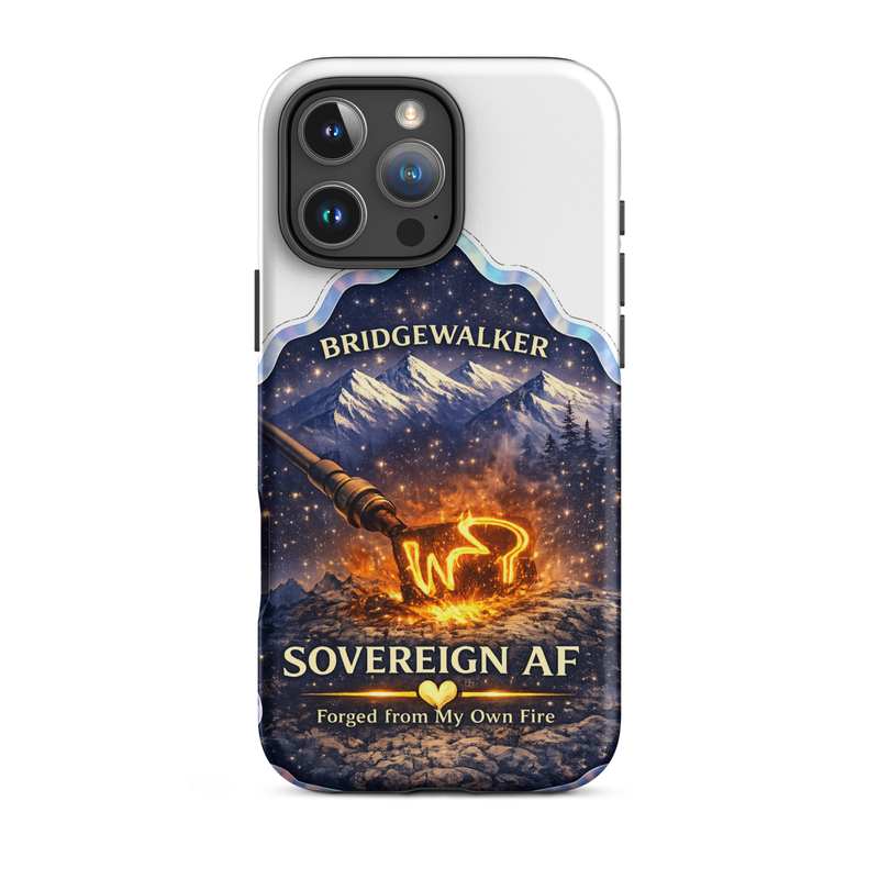 "Sovereign AF – Forged from My Own Fire" Tough Case for iPhone® – iPhone 16 Pro Max, Matte